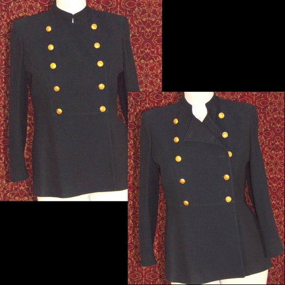 Ralph Lauren Jackets & Blazers - RALPH LAUREN Navy military band style jacket 12P